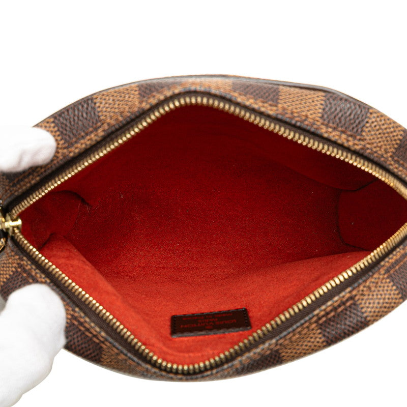 ルイ ヴィトン ダミエ イパネマ ショルダーバッグ ポーチ 2WAY N51296 ブラウン PVC レザー レディース LOUIS VUITTON 【中古】