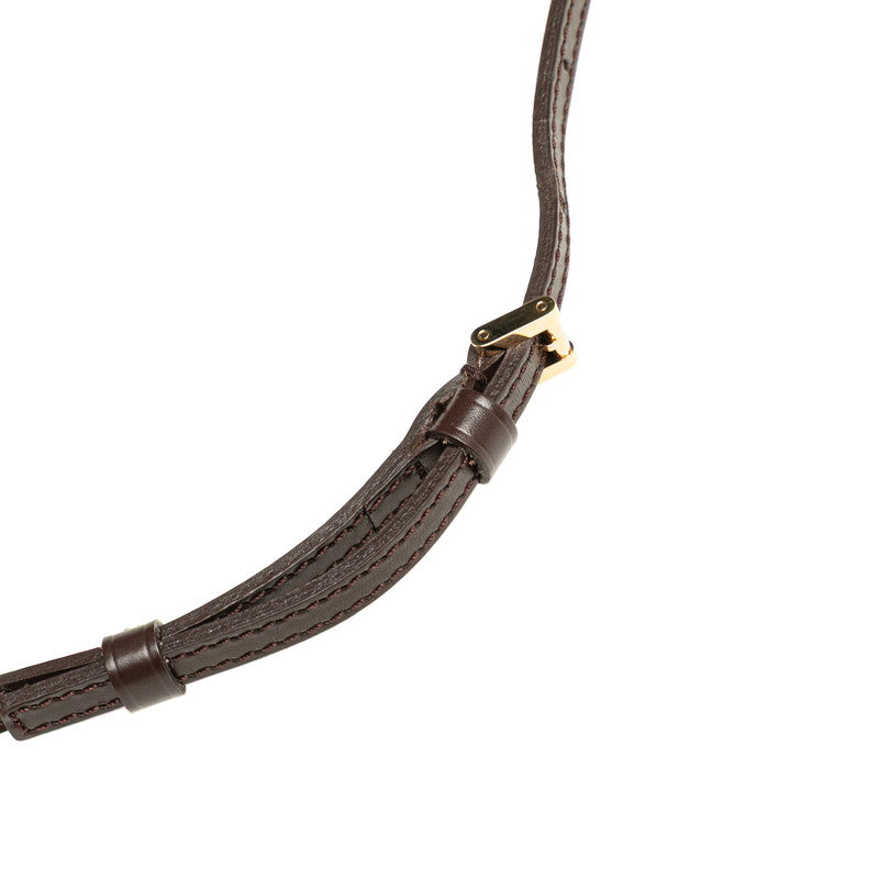 ルイ ヴィトン ダミエ イパネマ ショルダーバッグ ポーチ 2WAY N51296 ブラウン PVC レザー レディース LOUIS VUITTON 【中古】