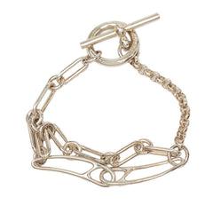エルメス シェーヌダンクル パンク SH Tバー ブレスレット SV925 シルバー レディース HERMES 【中古】