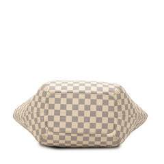 ルイ ヴィトン ダミエ アズール サリナPM トートバッグ ショルダーバッグ N41208 ホワイト PVC レザー レディース LOUIS VUITTON 【中古】