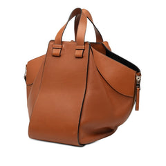ロエベ アナグラム ハンモック スモール ハンドバッグ ショルダーバッグ 2WAY ブラウン レザー レディース LOEWE 【中古】