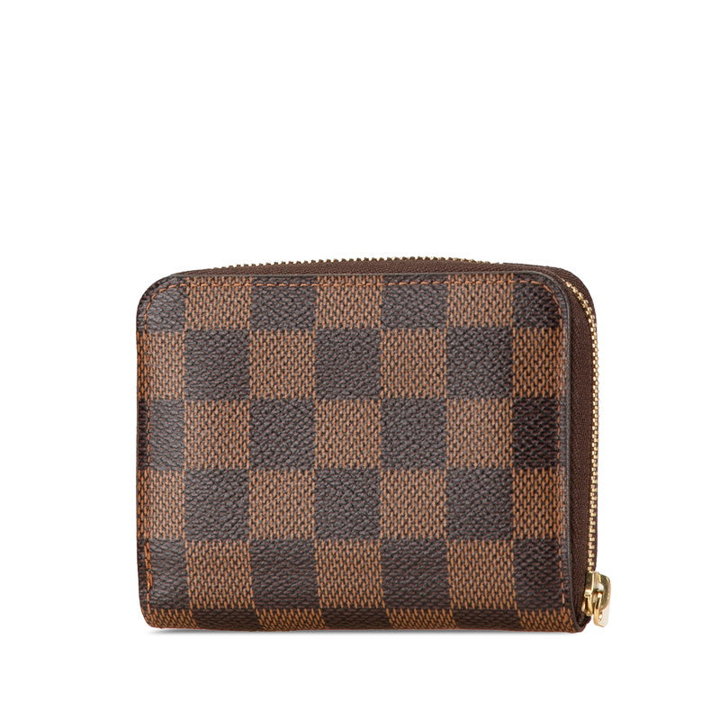 ルイ ヴィトン ダミエ ジッピー コイン パース コインケース 小銭入れ N63070 ブラウン PVC レディース LOUIS VUITTON 【中古】