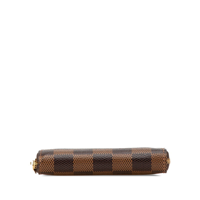 ルイ ヴィトン ダミエ ジッピー コイン パース コインケース 小銭入れ N63070 ブラウン PVC レディース LOUIS VUITTON 【中古】