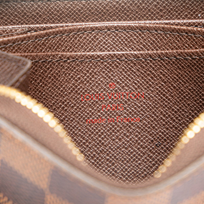 ルイ ヴィトン ダミエ ジッピー コイン パース コインケース 小銭入れ N63070 ブラウン PVC レディース LOUIS VUITTON 【中古】