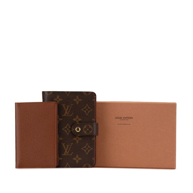 ルイ ヴィトン モノグラム ポルトパピエ ジップ 二つ折り財布 M61207 ブラウン PVC レザー レディース LOUIS VUITTON 【中古】