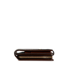 ルイ ヴィトン モノグラム ポルトパピエ ジップ 二つ折り財布 M61207 ブラウン PVC レザー レディース LOUIS VUITTON 【中古】