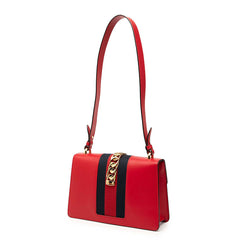 グッチ シルヴィ ショルダーバッグ 421882 ホワイト レザー レディース GUCCI 【中古】