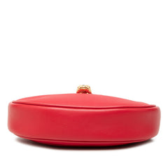 ブルガリ セルペンティ エリプス ハンドバッグ チェーン ショルダーバッグ 2WAY レッド レザー レディース BVLGARI 中古