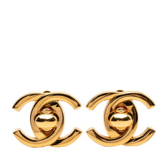 シャネル ココマーク ターンロック ヴィンテージ イヤリング 95A ゴールド メッキ レディース CHANEL 【中古】