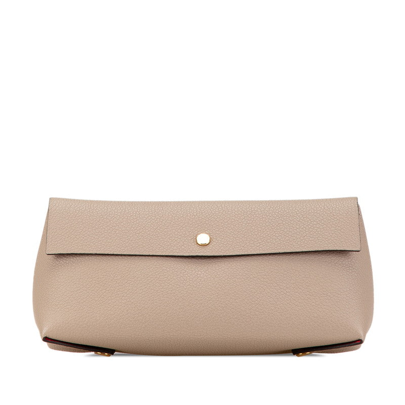 ルイ ヴィトン ポシェット リヴェットGM ポーチ M61477 ガレ ベージュ レザー レディース LOUIS VUITTON 【中古】