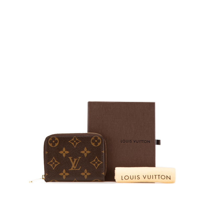 ルイ ヴィトン モノグラム ジッピー コインパース コインケース 小銭入れ M60067 ブラウン PVC レザー レディース LOUIS VUITTON 【中古】