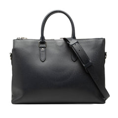 ルイ ヴィトン アントン ブリーフケース ビジネスバッグ ショルダーバッグ 2WAY M33417 ネイビー タイガレザー メンズ LOUIS VUITTON 中古