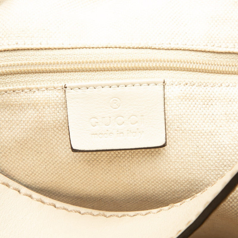 グッチ グッチシマ ワンショルダーバッグ 232955 ベージュ アイボリー レザー レディース GUCCI 【中古】