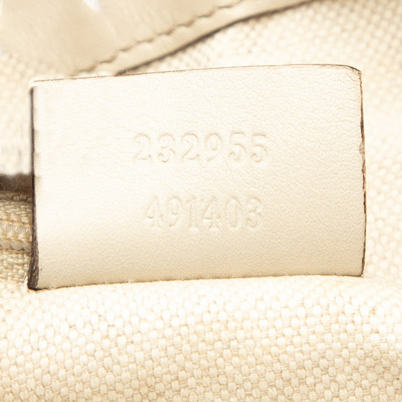 グッチ グッチシマ ワンショルダーバッグ 232955 ベージュ アイボリー レザー レディース GUCCI 【中古】