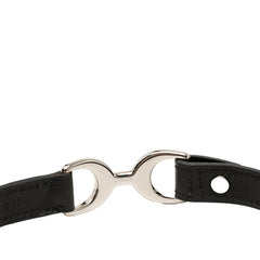 エルメス パバン 2連 ブレスレット □O 2011 ブラック レザー メタル レディース HERMES 【中古】