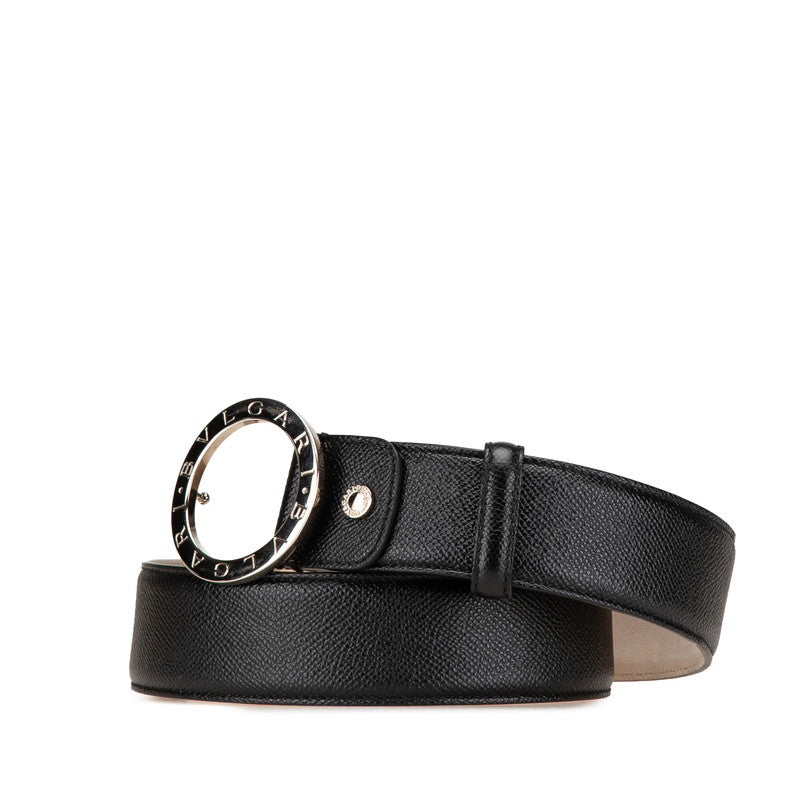 ブルガリ ビーゼロワン ベルト 44/110 ブラック シルバー レザー メンズ BVLGARI 【中古】