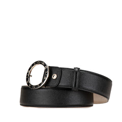 ブルガリ ビーゼロワン ベルト 44/110 ブラック シルバー レザー メンズ BVLGARI 【中古】