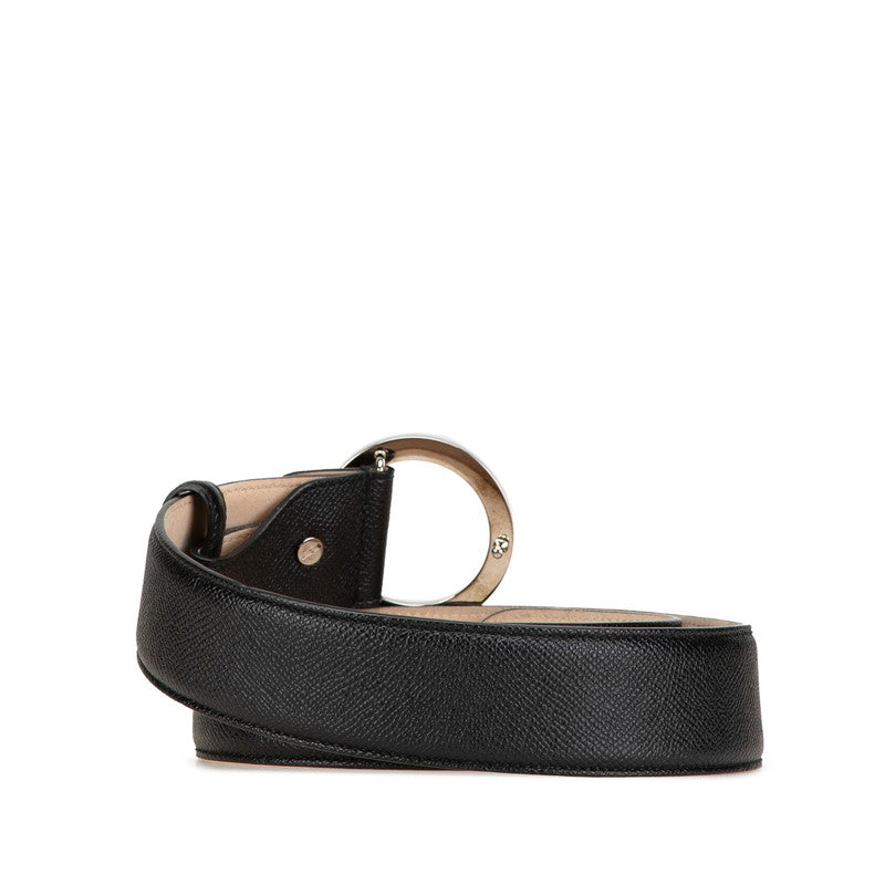 ブルガリ ビーゼロワン ベルト 44/110 ブラック シルバー レザー メンズ BVLGARI 【中古】