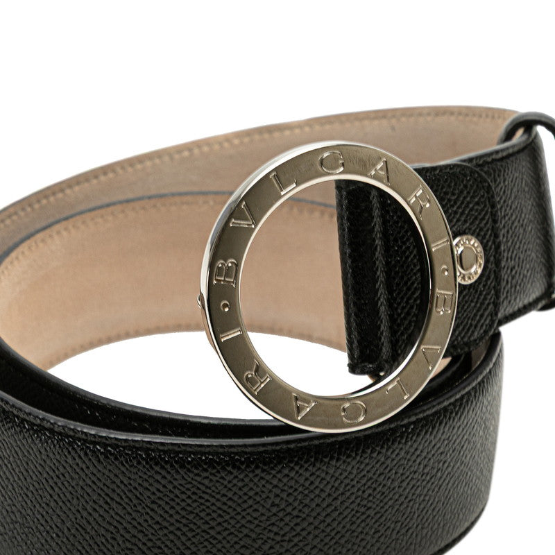 ブルガリ ビーゼロワン ベルト 44/110 ブラック シルバー レザー メンズ BVLGARI 【中古】