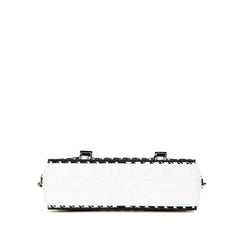 ディオール 千鳥格子 キャンプ ショルダーバッグ ブラック ホワイト キャンバス レディース Dior 【中古】