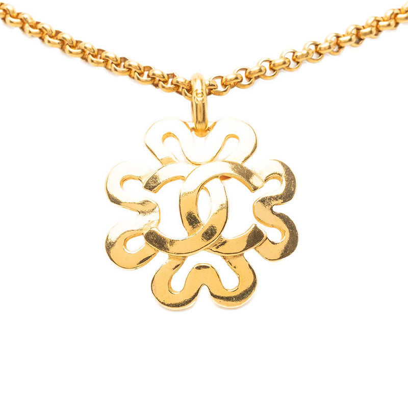 シャネル ヴィンテージ ココマーク チェーン ネックレス ゴールド メッキ メッキ レディース CHANEL 【中古】
