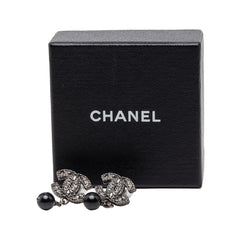 シャネル ココマーク スタッドピアス 08A シルバー ブラック メタル レディース CHANEL 【中古】