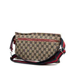 グッチ GGキャンバス ウエストバッグ ボディバッグ 28566 ベージュ レッド キャンバス レザー レディース GUCCI 【中古】
