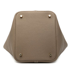 エルメス ピコタンロックMM ハンドバッグ エトゥープ ブラウン トリヨンクレマンス レディース HERMES 【中古】