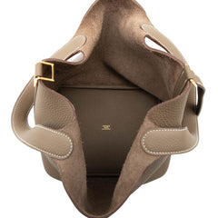 エルメス ピコタンロックMM ハンドバッグ エトゥープ ブラウン トリヨンクレマンス レディース HERMES 【中古】