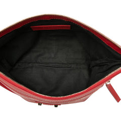 バレンシアガ クラシック クリップM クラッチバッグ セカンドバッグ 273022 レッド レザー レディース BALENCIAGA 【中古】