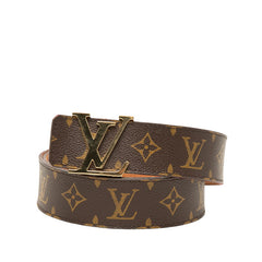 ルイ ヴィトン モノグラム サンチュール イニシアル ベルト サイズ 100/40 M9608 ブラウン ゴールド PVC メンズ LOUIS VUITTON 【中古】