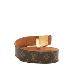 ルイ ヴィトン モノグラム サンチュール イニシアル ベルト サイズ 100/40 M9608 ブラウン ゴールド PVC メンズ LOUIS VUITTON 【中古】