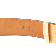 ルイ ヴィトン モノグラム サンチュール イニシアル ベルト サイズ 100/40 M9608 ブラウン ゴールド PVC メンズ LOUIS VUITTON 【中古】