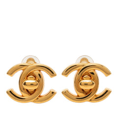 シャネル ココマーク ターンロック ヴィンテージ イヤリング 97P ゴールド メッキ GP レディース CHANEL 【中古】