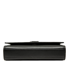 サンローラン ケイト スモール YSLロゴ チェーン ショルダーバッグ 469390BOW0N1000 ブラック シルバー レザー レディース SAINT LAURENT 【中古】