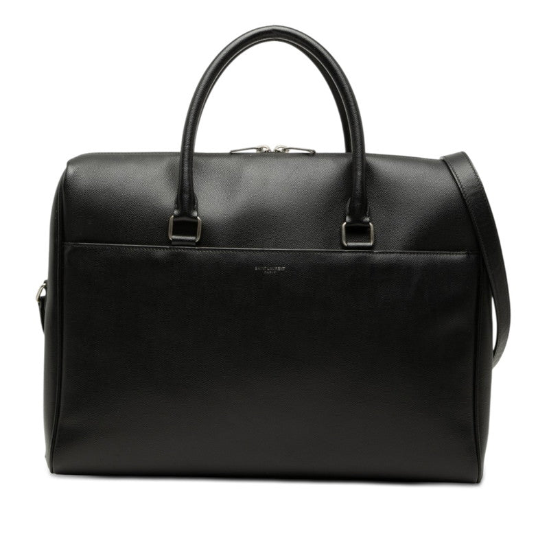 サンローラン ロゴ ショルダーバッグ ハンドバッグ 2WAY 556999 ブラック レザー レディース SAINT LAURENT 【中古】