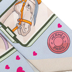 エルメス ツイリー HERMES STORY エルメス ストーリー スカーフ ブルー グレー マルチカラー シルク レディース HERMES 【中古】