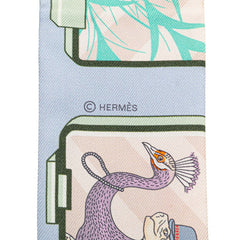 エルメス ツイリー HERMES STORY エルメス ストーリー スカーフ ブルー グレー マルチカラー シルク レディース HERMES 【中古】
