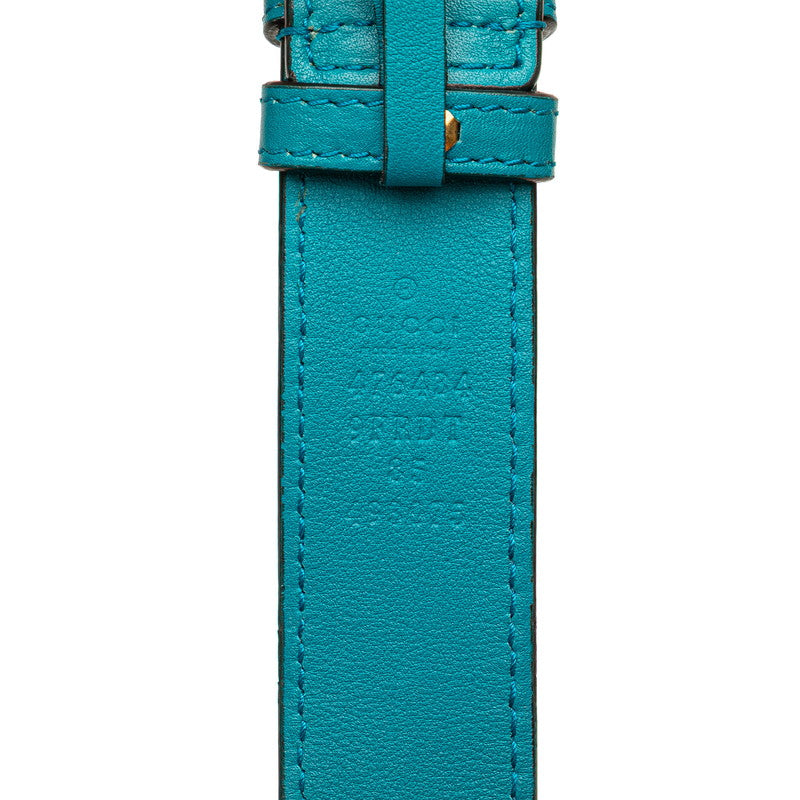 グッチ GGマーモント キルティング ボディバッグ ウエストバッグ 476434 グリーン ブルー ベロア レザー レディース GUCCI 【中古】