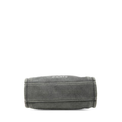 シャネル ドーヴィルPM チェーン トートバッグ ショルダーバッグ グレー ブラック キャンバス レザー レディース CHANEL 【中古】