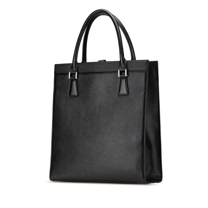 バーバリー ノバチェック ハンドバッグ トートバッグ ブラック レザー レディース BURBERRY 【中古】