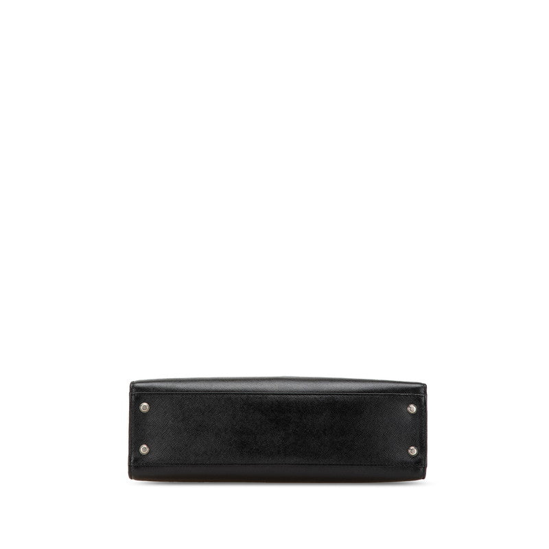 バーバリー ノバチェック ハンドバッグ トートバッグ ブラック レザー レディース BURBERRY 【中古】