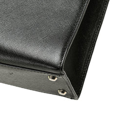バーバリー ノバチェック ハンドバッグ トートバッグ ブラック レザー レディース BURBERRY 【中古】