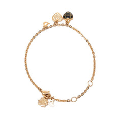 ディオール ハート モチーフ ブレスレット ゴールド メッキ ラインストーン レディース Dior 【中古】