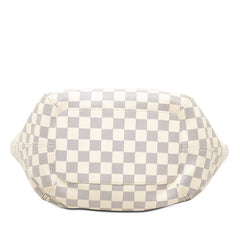 ルイ ヴィトン ダミエ アズール サリナPM トートバッグ ショルダーバッグ N41208 ホワイト PVC レザー レディース LOUIS VUITTON 【中古】