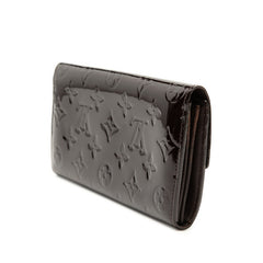 ルイ ヴィトン モノグラム ヴェルニ ポルトフォイユ サラ 長財布 M93524 アマラント パテントレザー レディース LOUIS VUITTON 【中古】