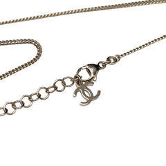 シャネル ココマーク ハートモチーフ ネックレス ゴールド ブラック メッキ ラインストーン レディース CHANEL 【中古】