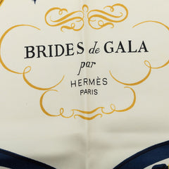 エルメス カレ90 BRIDES DE GALA ブリッド ドゥ ガラ スカーフ 大判 マルチカラー シルク レディース HERMES 中古