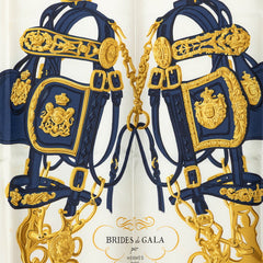 エルメス カレ90 BRIDES DE GALA ブリッド ドゥ ガラ スカーフ 大判 マルチカラー シルク レディース HERMES 中古