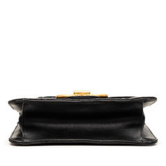 サルヴァトーレフェラガモ ガンチーニ チェーン ショルダーバッグ AB-21H168 ブラック レザー レディース Salvatore Ferragamo 【中古】